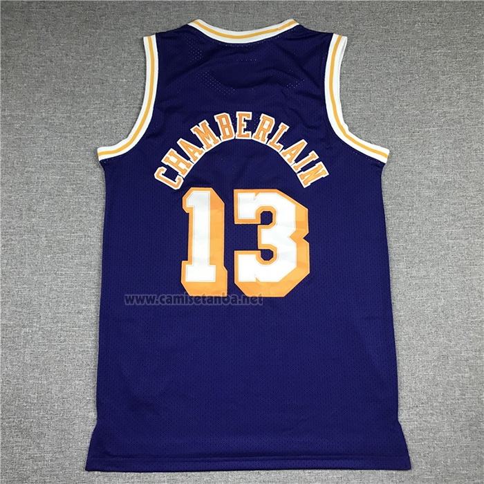 Camiseta Los Angeles Lakers Wilt Chamberlain #13 Mitchell & Ness 1971-72 Violeta